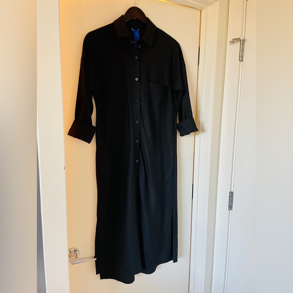 Kit and Ace black button front duster shirt dress. Limited edition! Sz XS/S - Picture 1 of 6